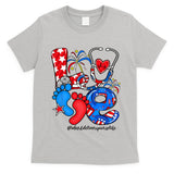 LOVE Labor & Delivery Nurse Life American Flag 4th Of July T-Shirt