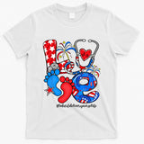 LOVE Labor & Delivery Nurse Life American Flag 4th Of July T-Shirt