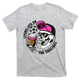 Living Life On The Sidelines Soccer Mom Coffee Skeleton T-Shirt