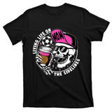 Living Life On The Sidelines Soccer Mom Coffee Skeleton T-Shirt