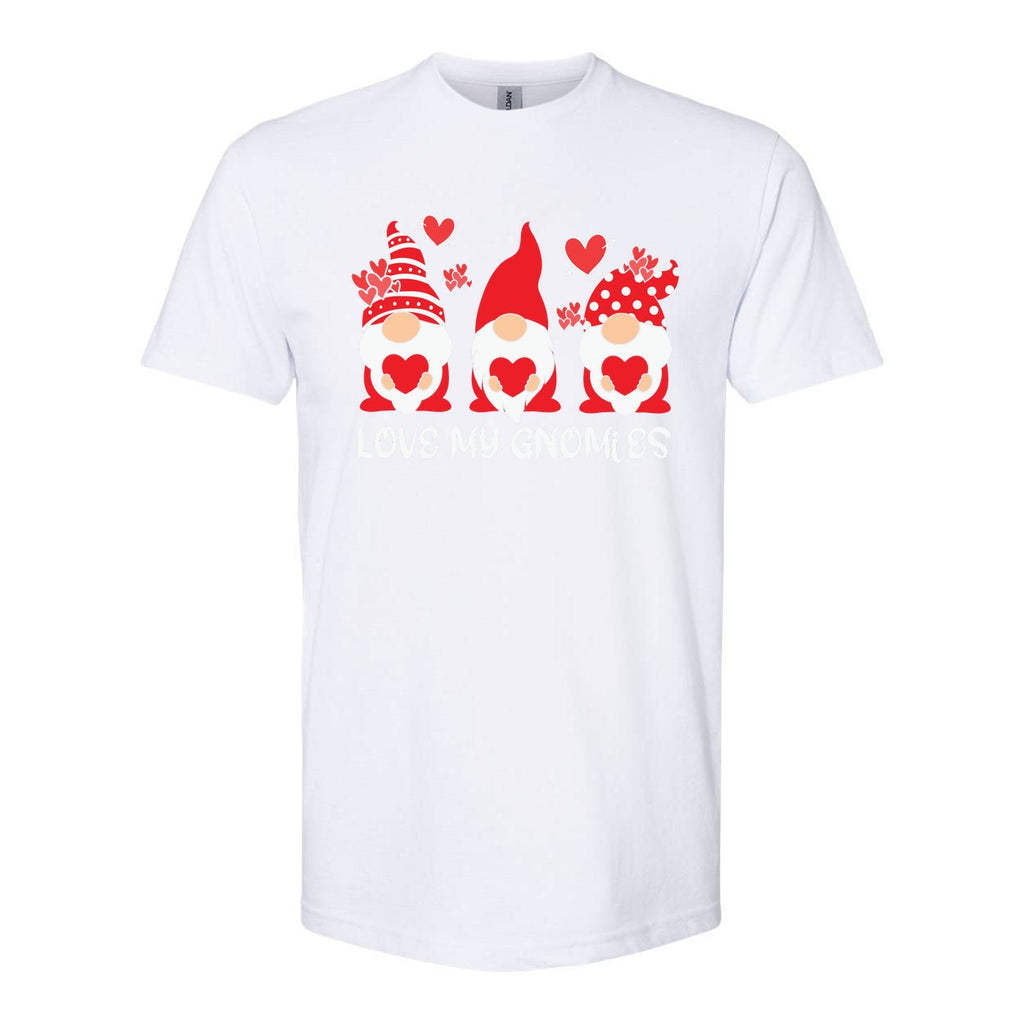Love My Gnomies Gnome Valentine Gift For Valentine Day Softstyle CVC T-Shirt
