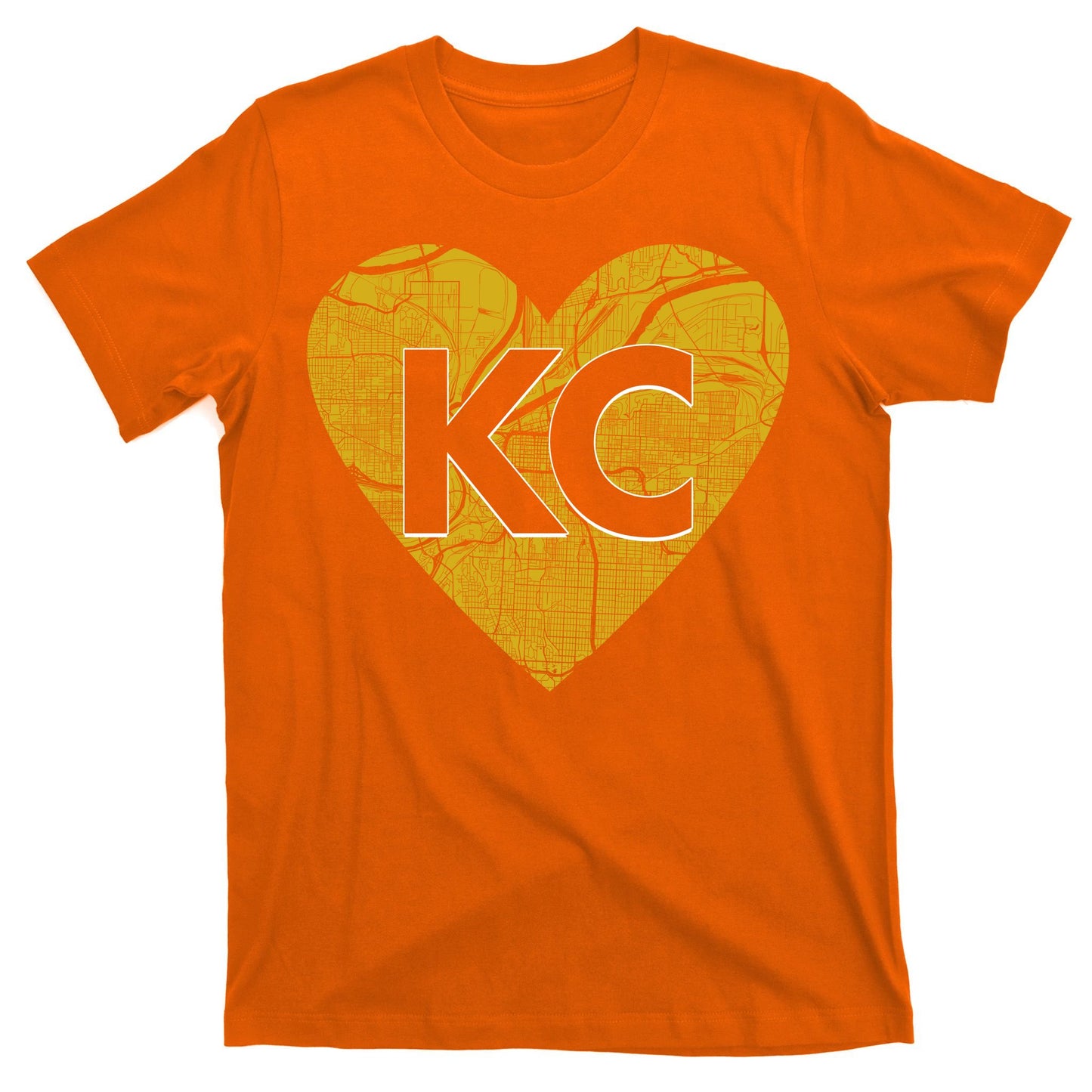 Love Kansas City Football Fan City Map T-Shirt