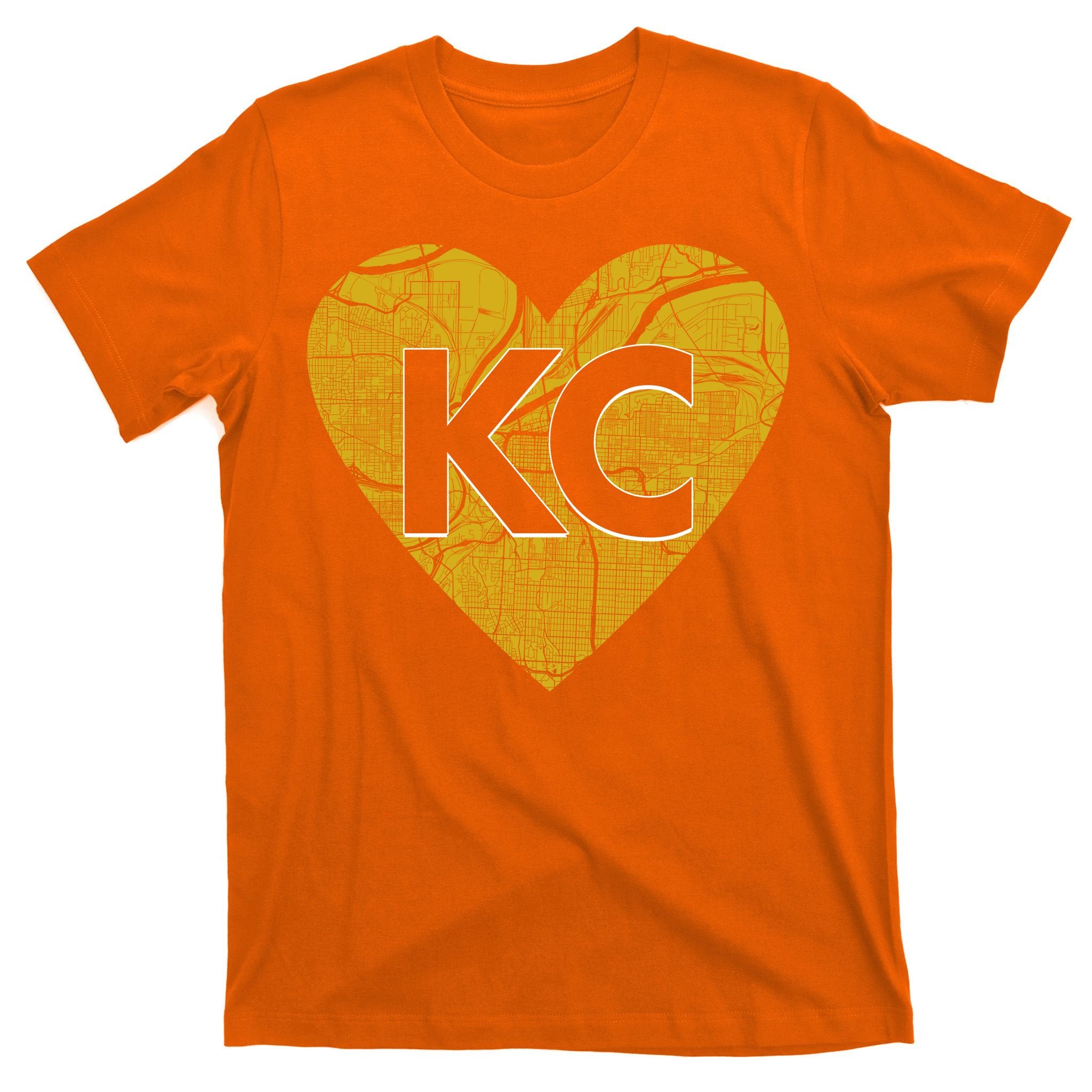 Love Kansas City Football Fan City Map T-Shirt