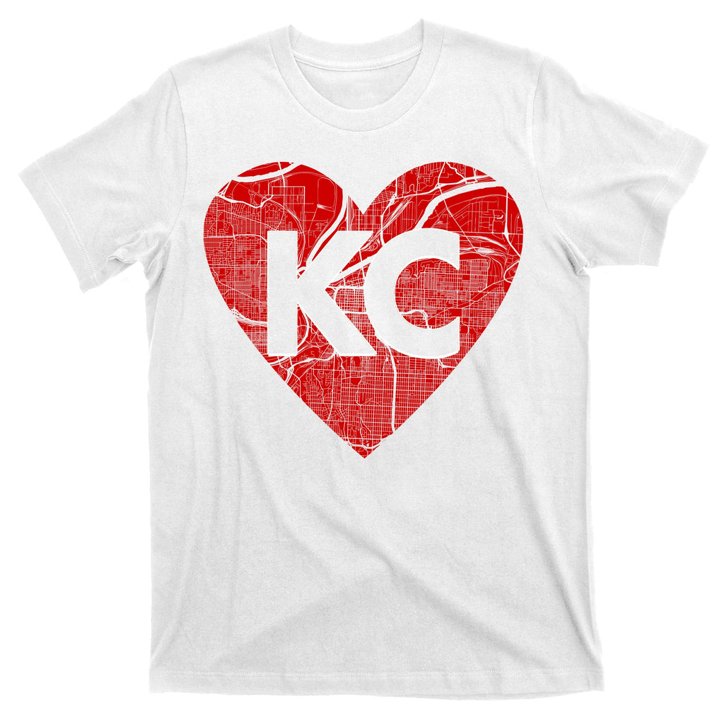 Love Kansas City Football Fan City Map T-Shirt
