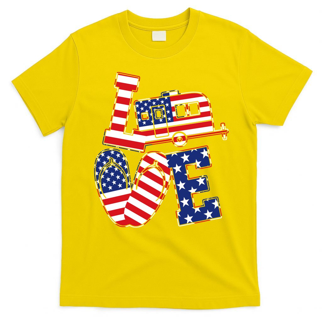 Love USA Camping  T-Shirt