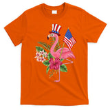 lamerica Patriotic 4th of July Flamingo American T-Shirt