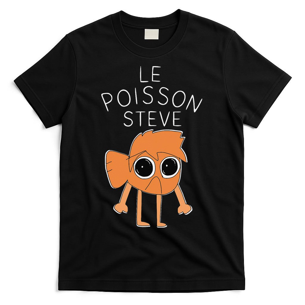 Le Poisson Steve Funny Fish Cartoon Trendy Meme Art T-Shirt
