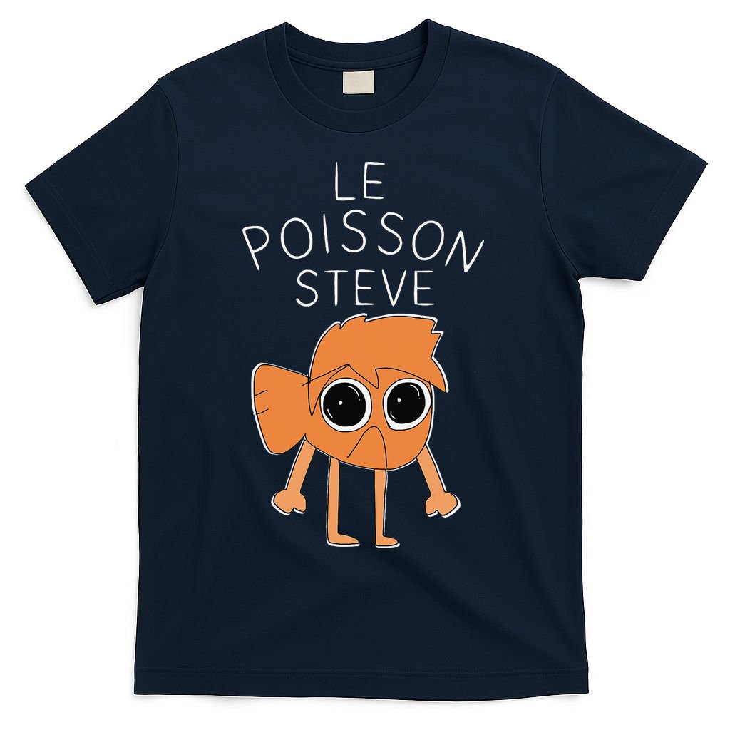 Le Poisson Steve Funny Fish Cartoon Trendy Meme Art T-Shirt
