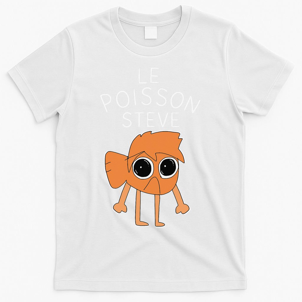 Le Poisson Steve Funny Fish Cartoon Trendy Meme Art T-Shirt