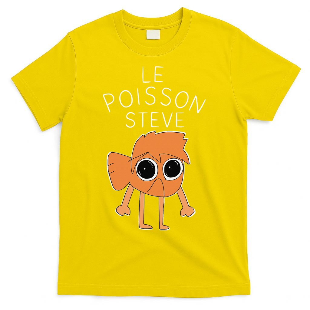 Le Poisson Steve Funny Fish Cartoon Trendy Meme Art T-Shirt