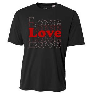 Love Retro Cute Gift Cooling Performance Crew T-Shirt