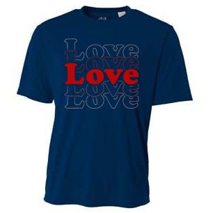 Love Retro Cute Gift Cooling Performance Crew T-Shirt