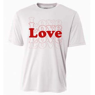 Love Retro Cute Gift Cooling Performance Crew T-Shirt