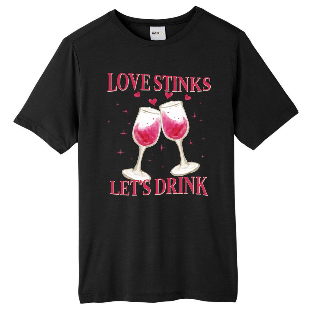 Love Stinks Lets Drink Anti Valentine Tall Fusion ChromaSoft Performance T-Shirt