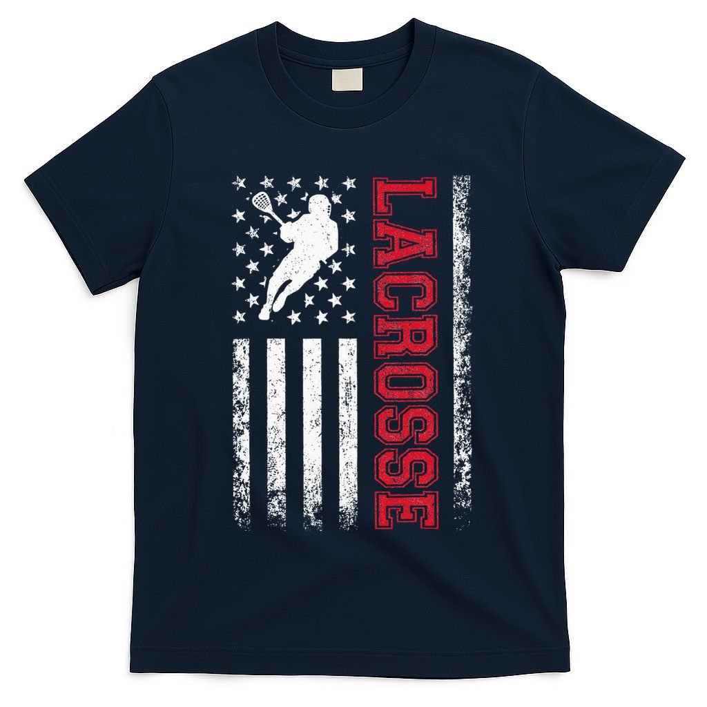 Lacrosse Usa Flag Lax T-Shirt