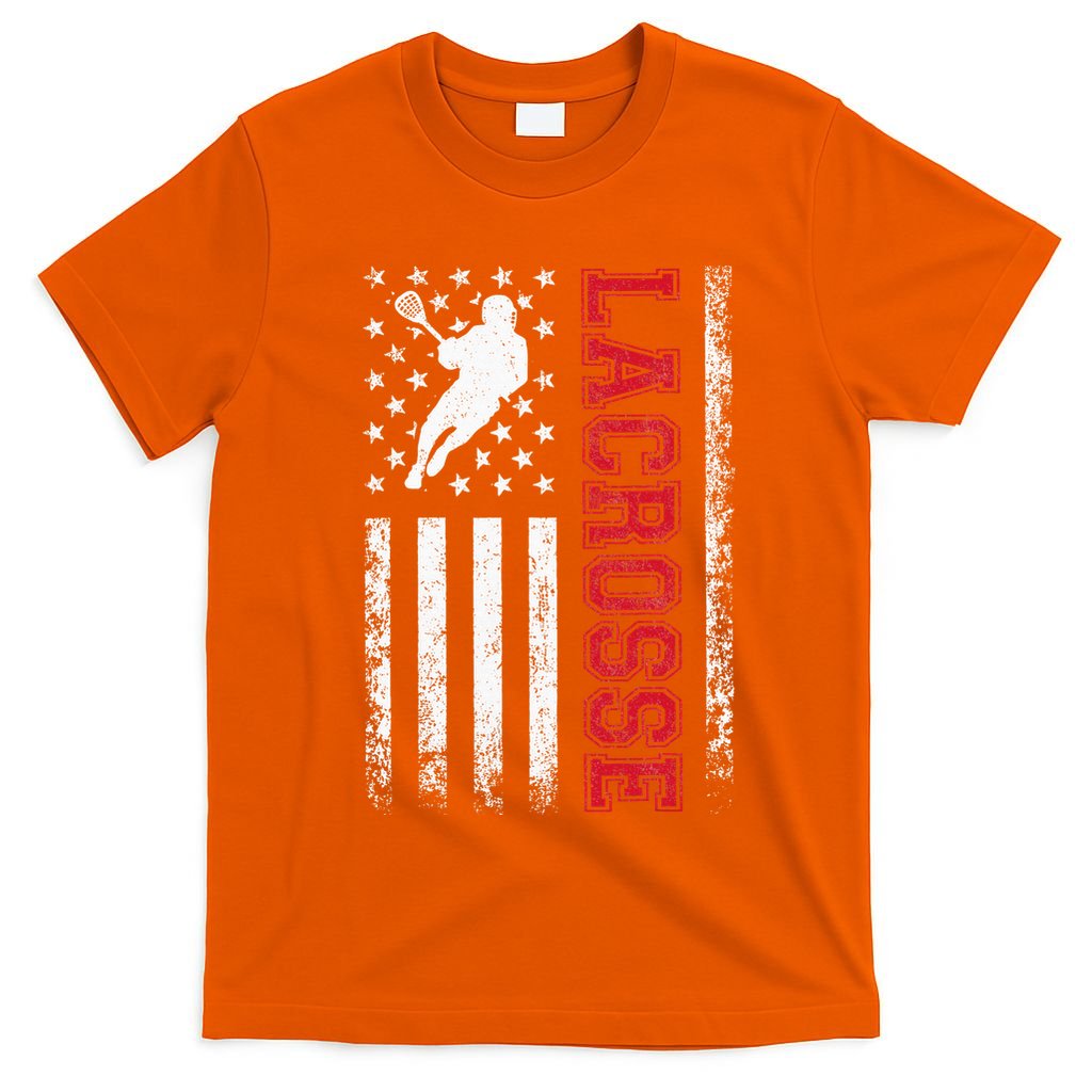 Lacrosse Usa Flag Lax T-Shirt