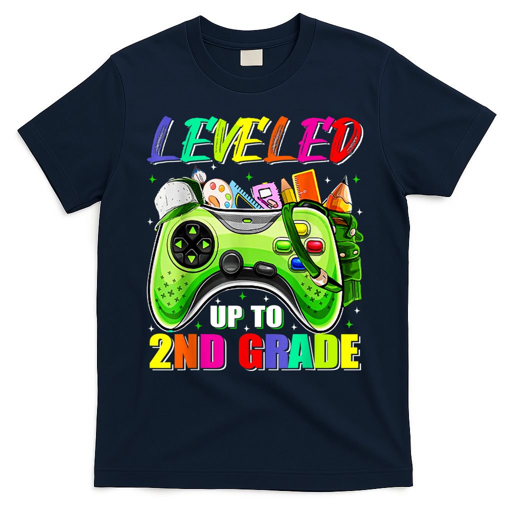 Leveled Up To 2nd Grade Gamer Back To School First Day Boys T-Shirt