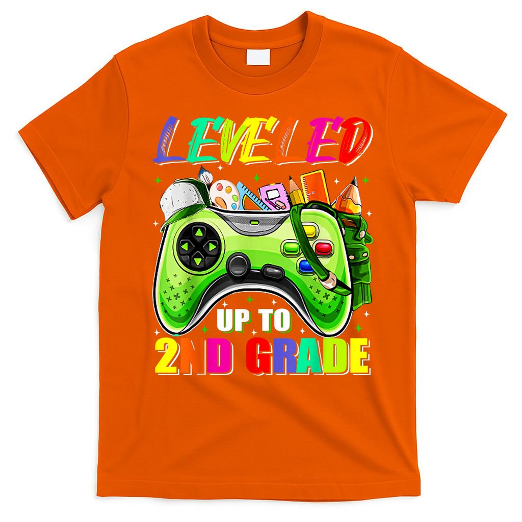 Leveled Up To 2nd Grade Gamer Back To School First Day Boys T-Shirt