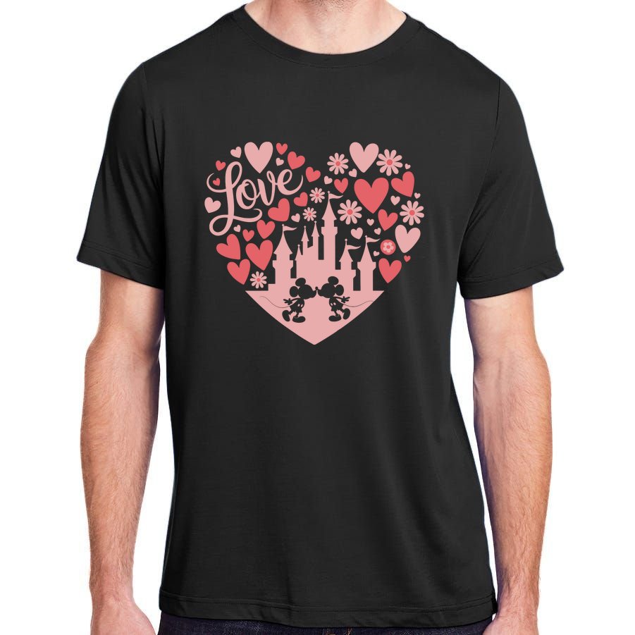 Love Valentine Couple Mouse Cute Magical Castle Adult ChromaSoft Performance T-Shirt