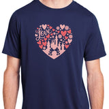 Love Valentine Couple Mouse Cute Magical Castle Adult ChromaSoft Performance T-Shirt