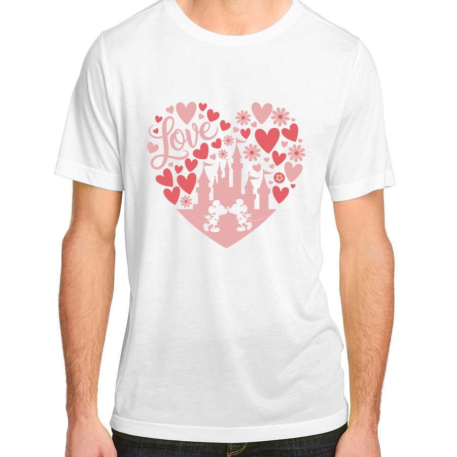 Love Valentine Couple Mouse Cute Magical Castle Adult ChromaSoft Performance T-Shirt