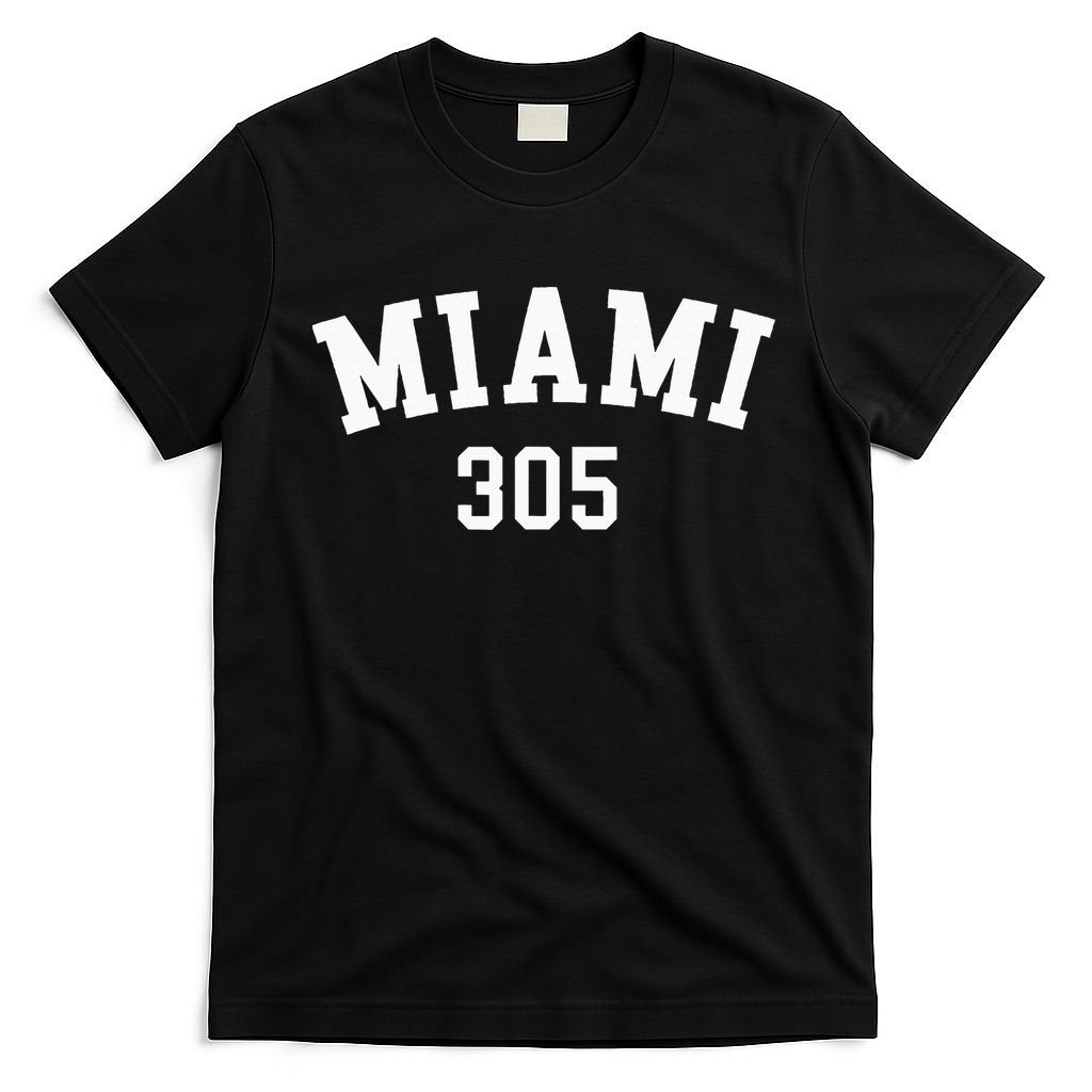 Miami 305 Usa American College Font T-Shirt