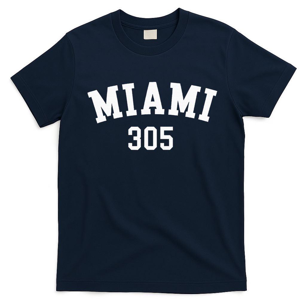 Miami 305 Usa American College Font T-Shirt