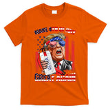 Make 4th Of July Great Again Funny Trump Drinking Beer T-Shirt