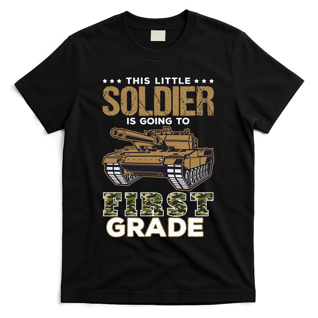 Military Army Camo Tanks First Grade Back To School T-Shirt