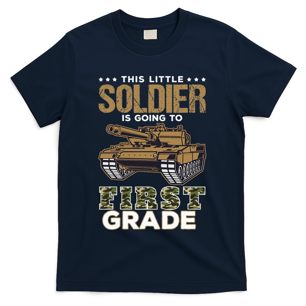 Military Army Camo Tanks First Grade Back To School T-Shirt