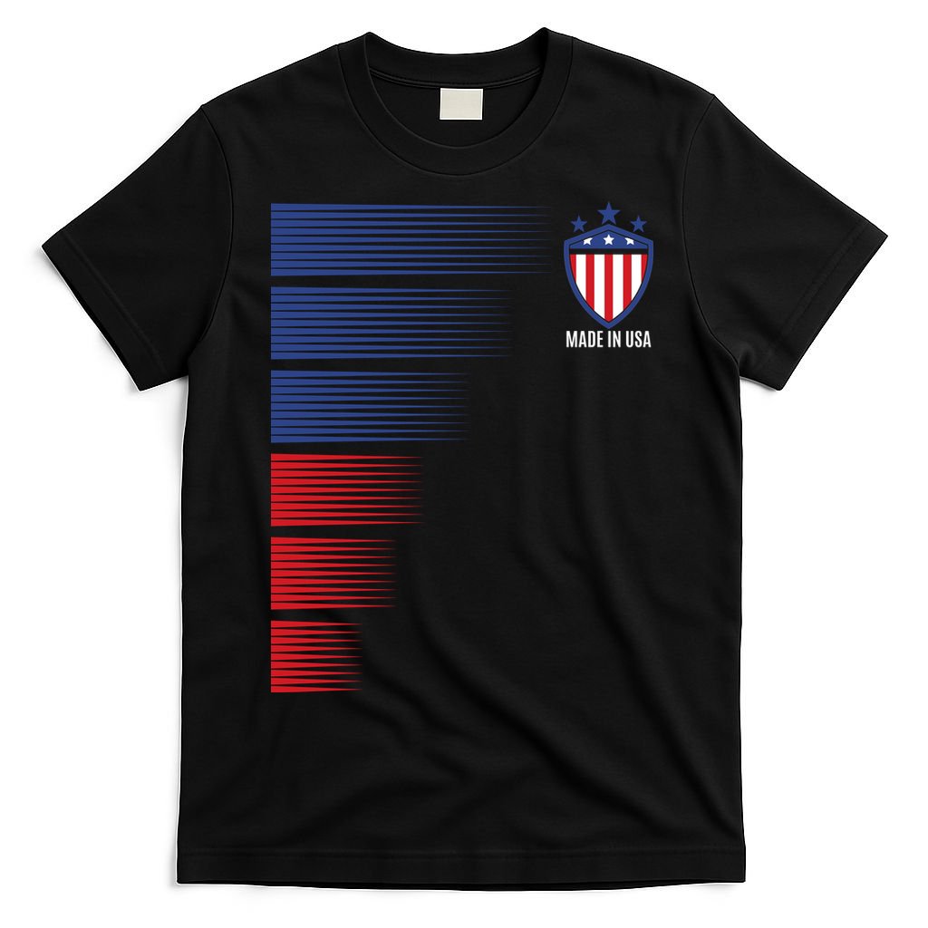 Made In USA Soccer Team Flag T-Shirt
