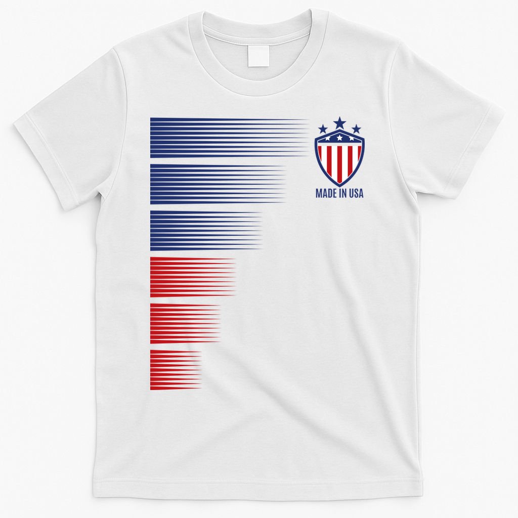 Made In USA Soccer Team Flag T-Shirt