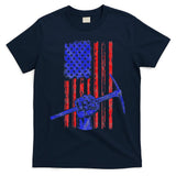 Miner American Flag Mining Gift Pick Usa Patriotic T-Shirt