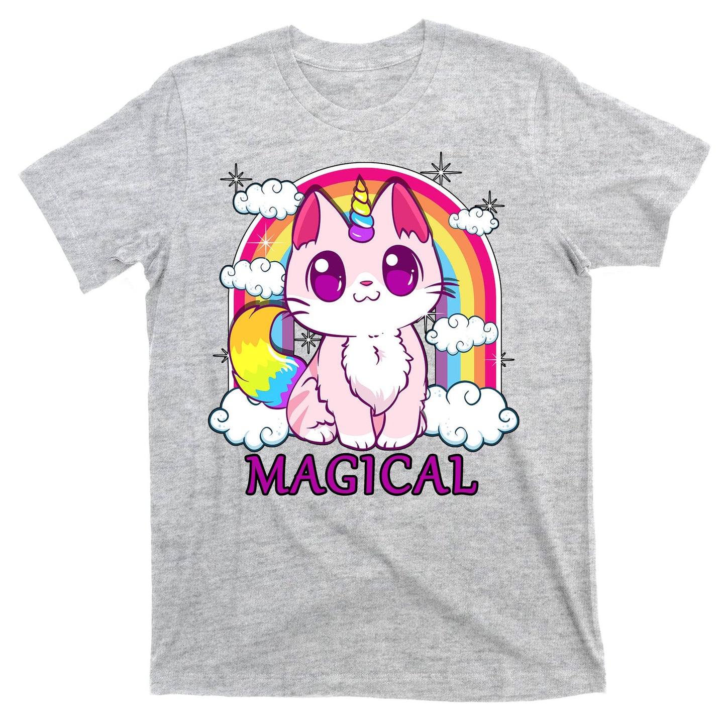 Magical Rainbow Unicorn Kitty T-Shirt