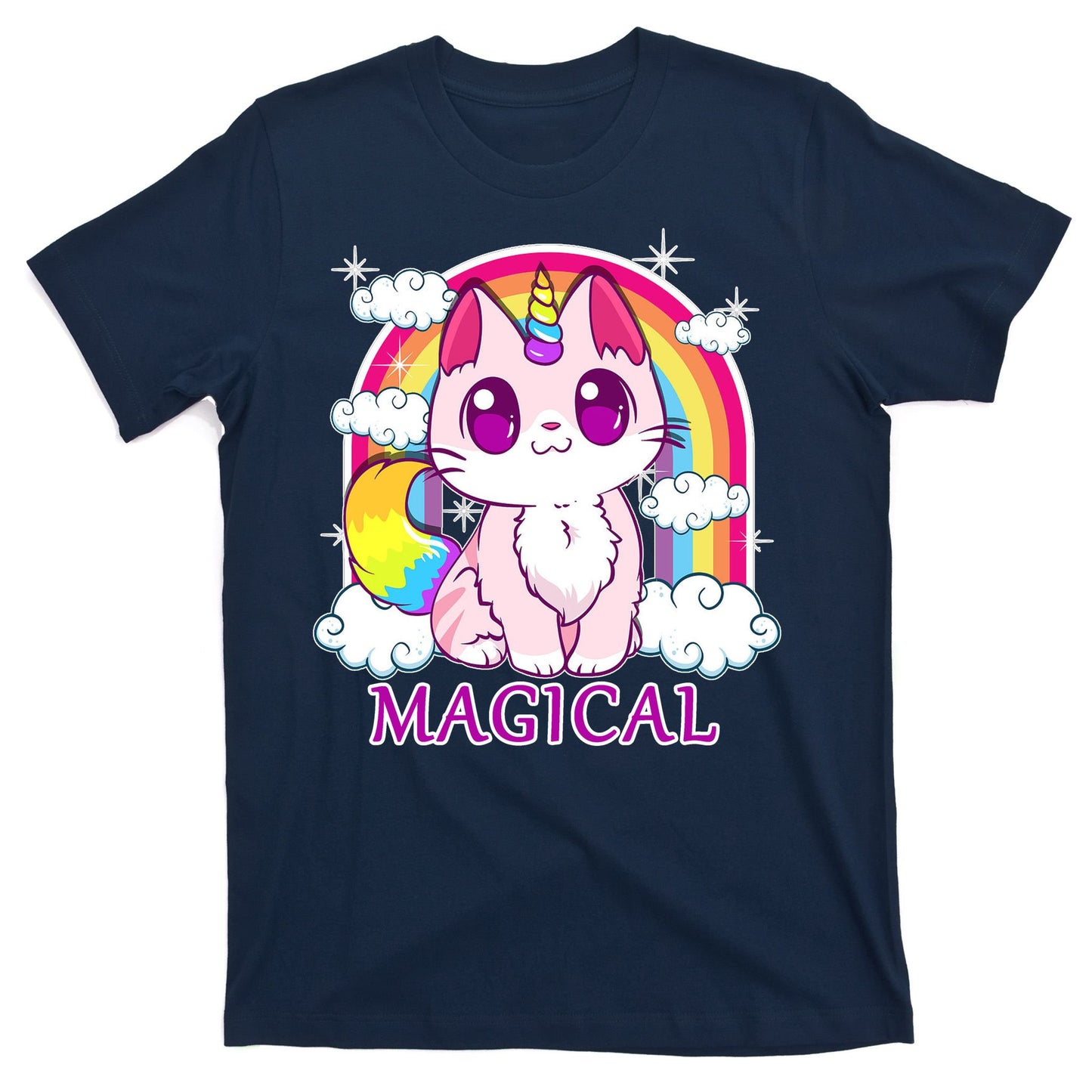 Magical Rainbow Unicorn Kitty T-Shirt