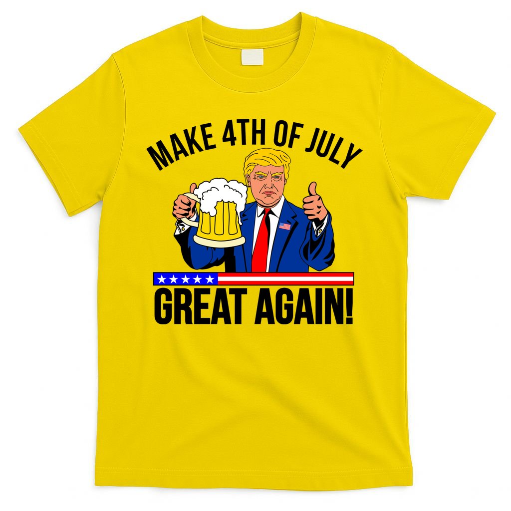Make 4th of July Great Again! Donald Trump Beer USA T-Shirt