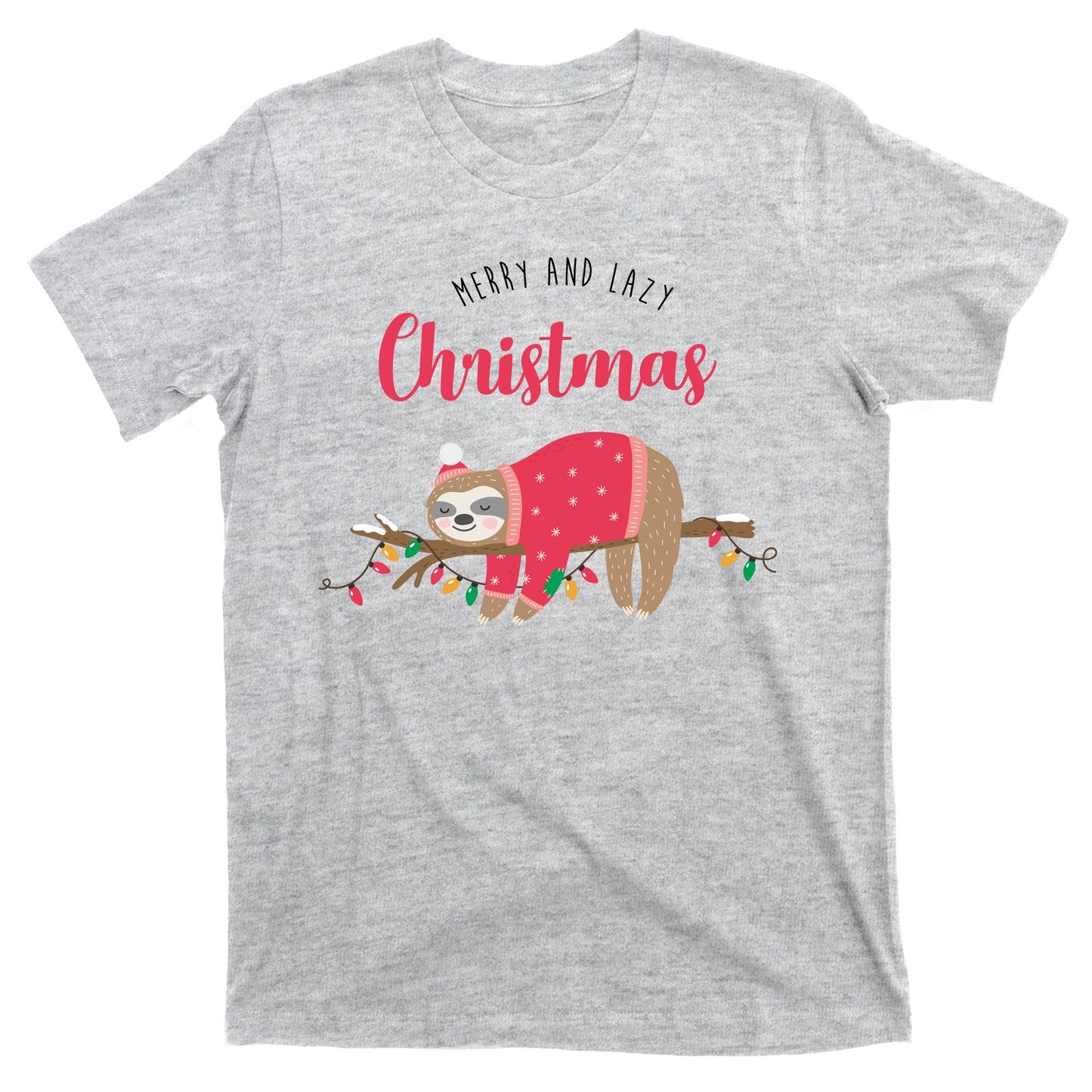 Merry And Lazy Christmas Cute Sloth T-Shirt