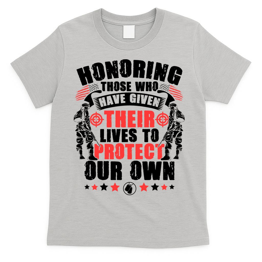 Military American Soldier Memorial Honoring T-Shirt