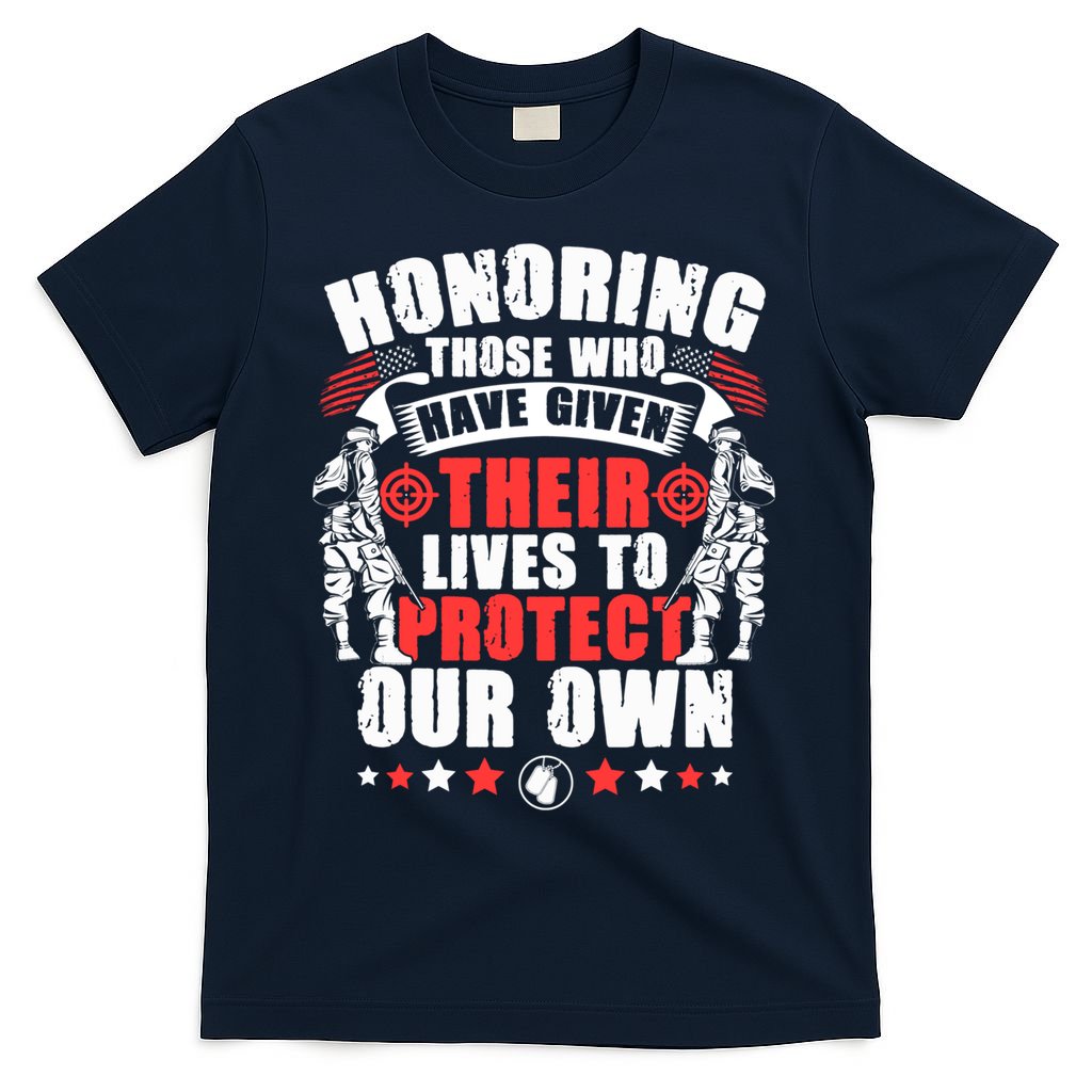 Military American Soldier Memorial Honoring T-Shirt