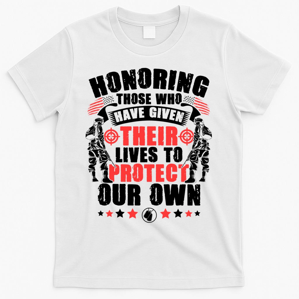 Military American Soldier Memorial Honoring T-Shirt