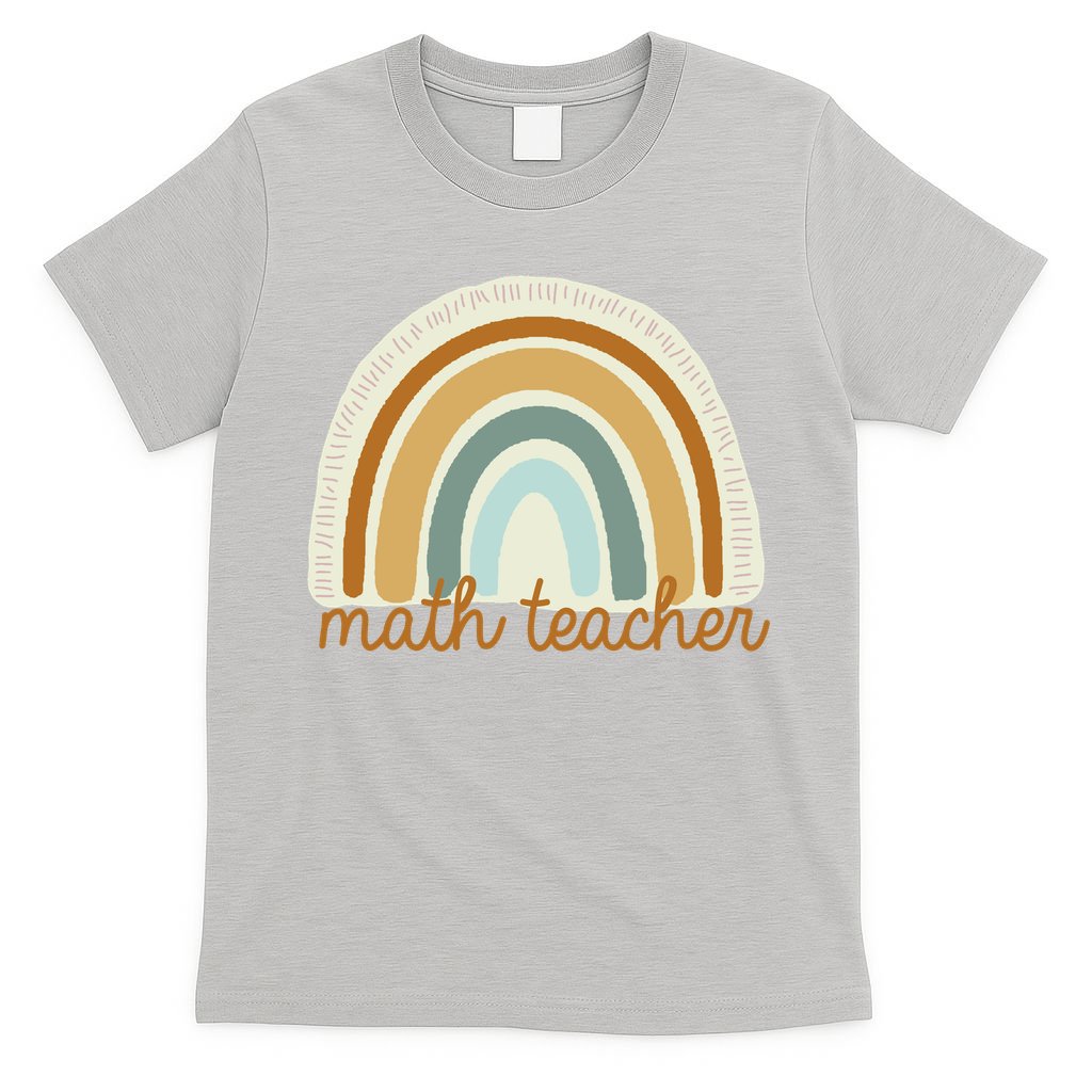 Math Teacher Rainbow T-Shirt