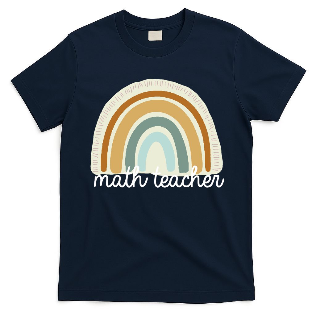Math Teacher Rainbow T-Shirt