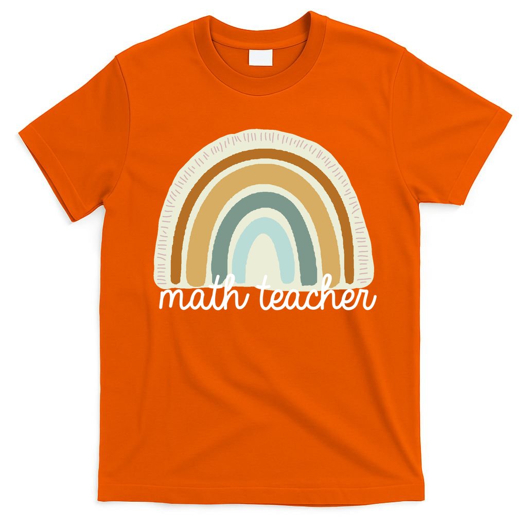 Math Teacher Rainbow T-Shirt