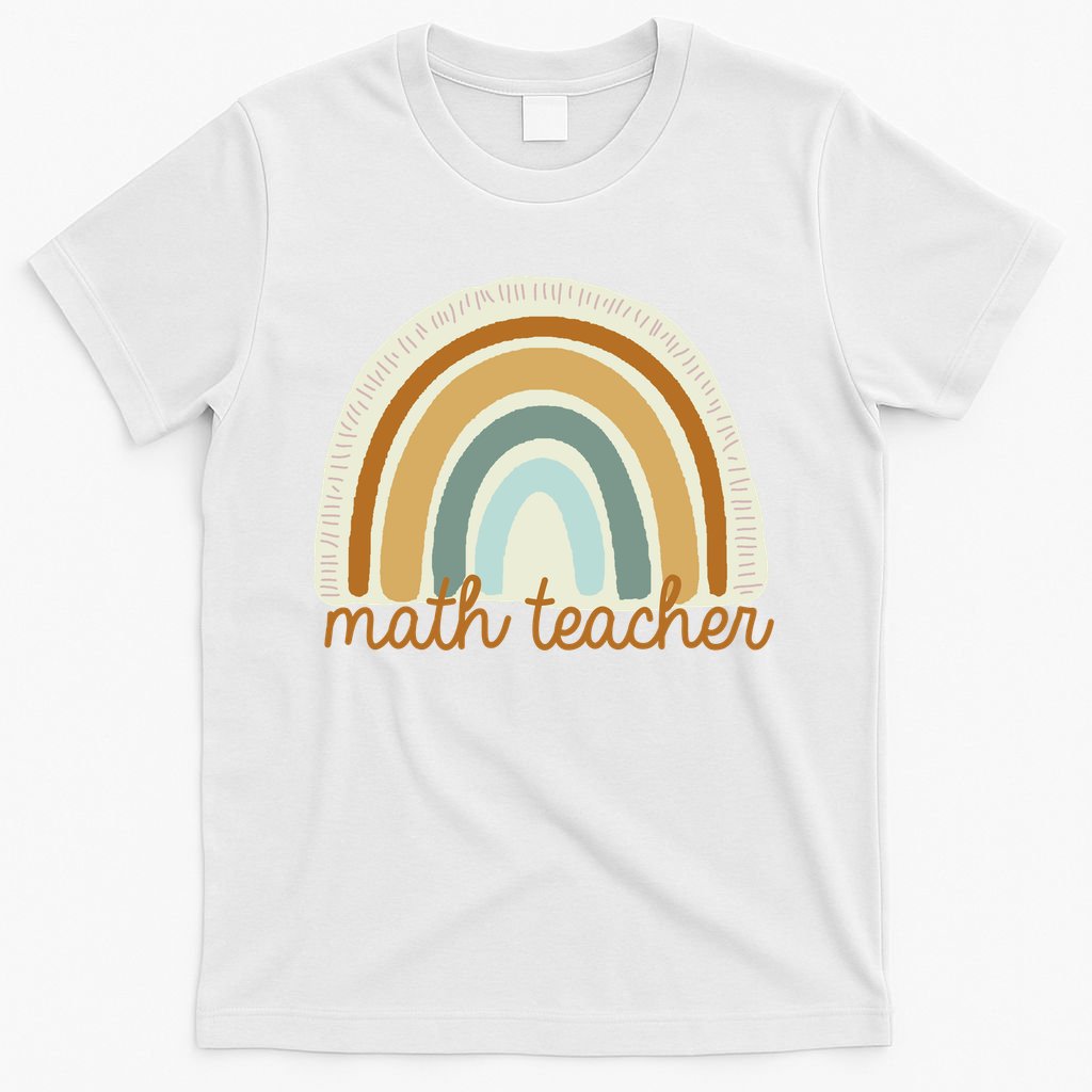 Math Teacher Rainbow T-Shirt