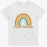 Math Teacher Rainbow T-Shirt