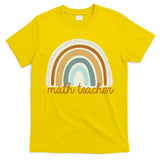 Math Teacher Rainbow T-Shirt