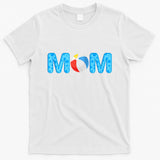 Mom Beach Ball Theme Birthday Party Pool Matching Summer T-Shirt