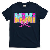 Mimi Baseball Coquette Bow Ice Cream Drip Mothers Day T-Shirt