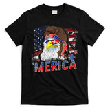 Merica Bald Eagle Mullet 4th Of July American Flag Patriotic T-Shirt
