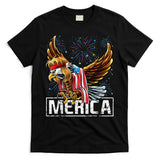 Merica Bald Eagle Mullet 4th of July American Flag Patriotic T-Shirt